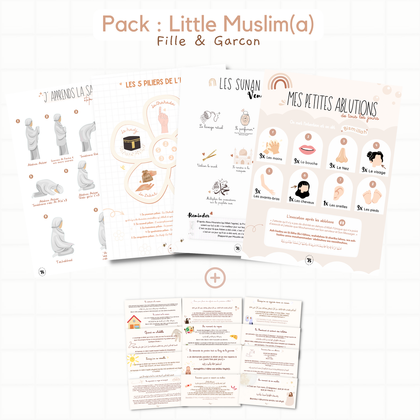 Pack : Little muslim/muslima boho