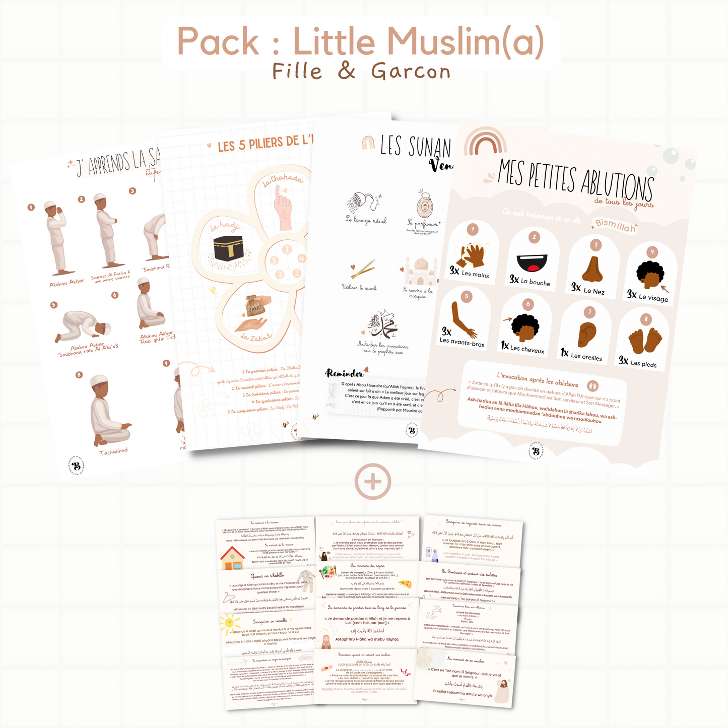 Pack : Little muslim/muslima boho