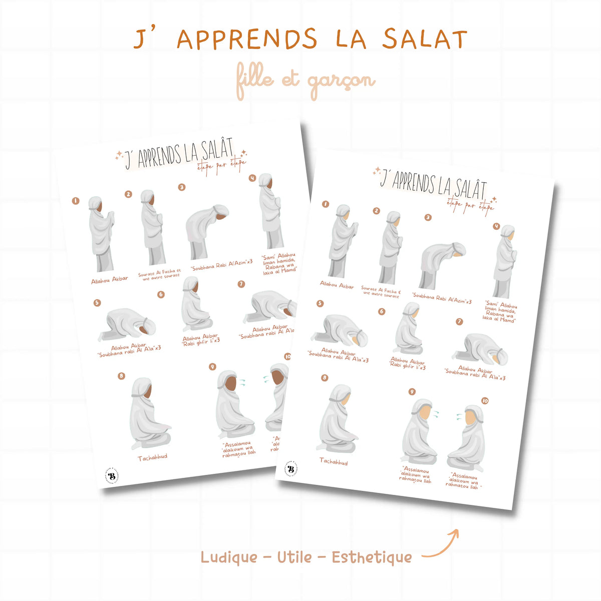 Affiche: J'apprends la salat Bloom and co papeterie