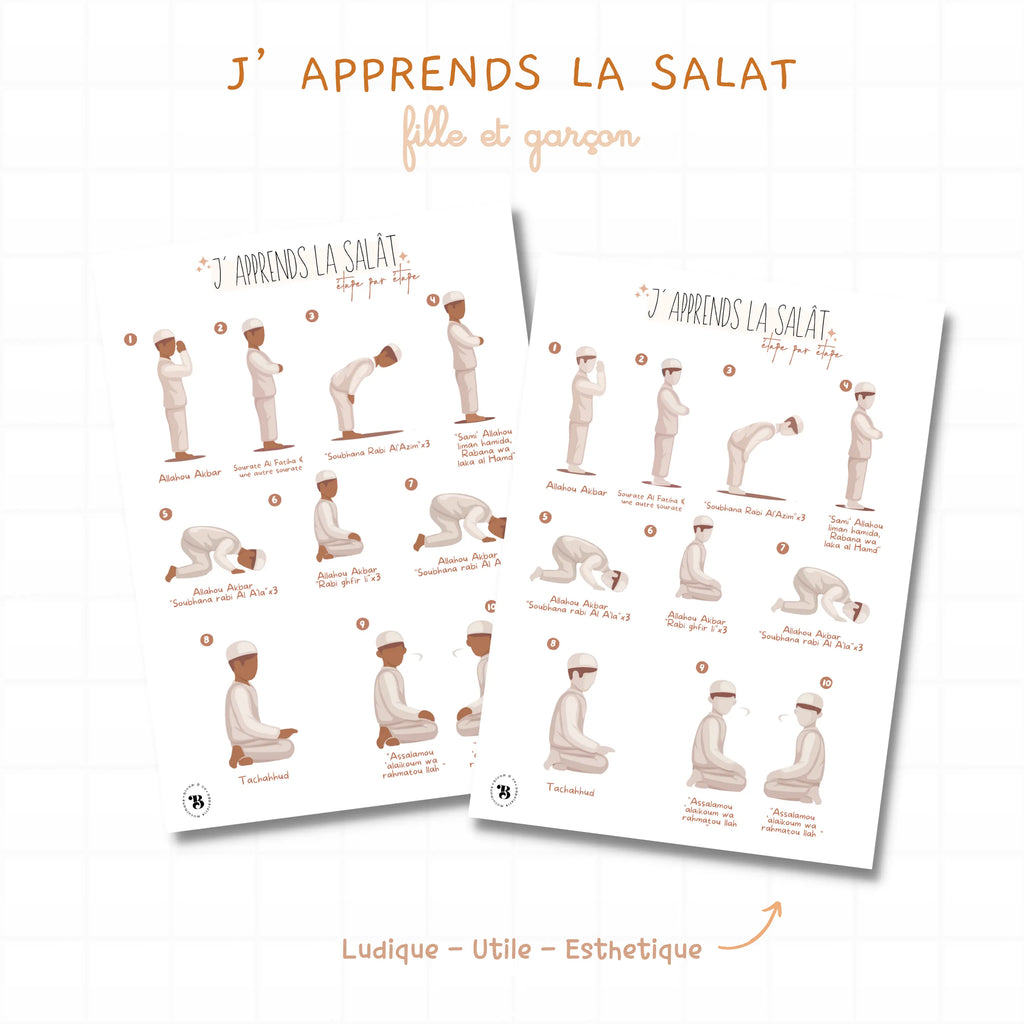 Affiche: J'apprends la salat Bloom and co papeterie
