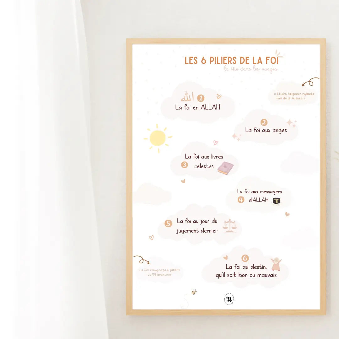 Les 6 piliers de la foi Bloom and co papeterie