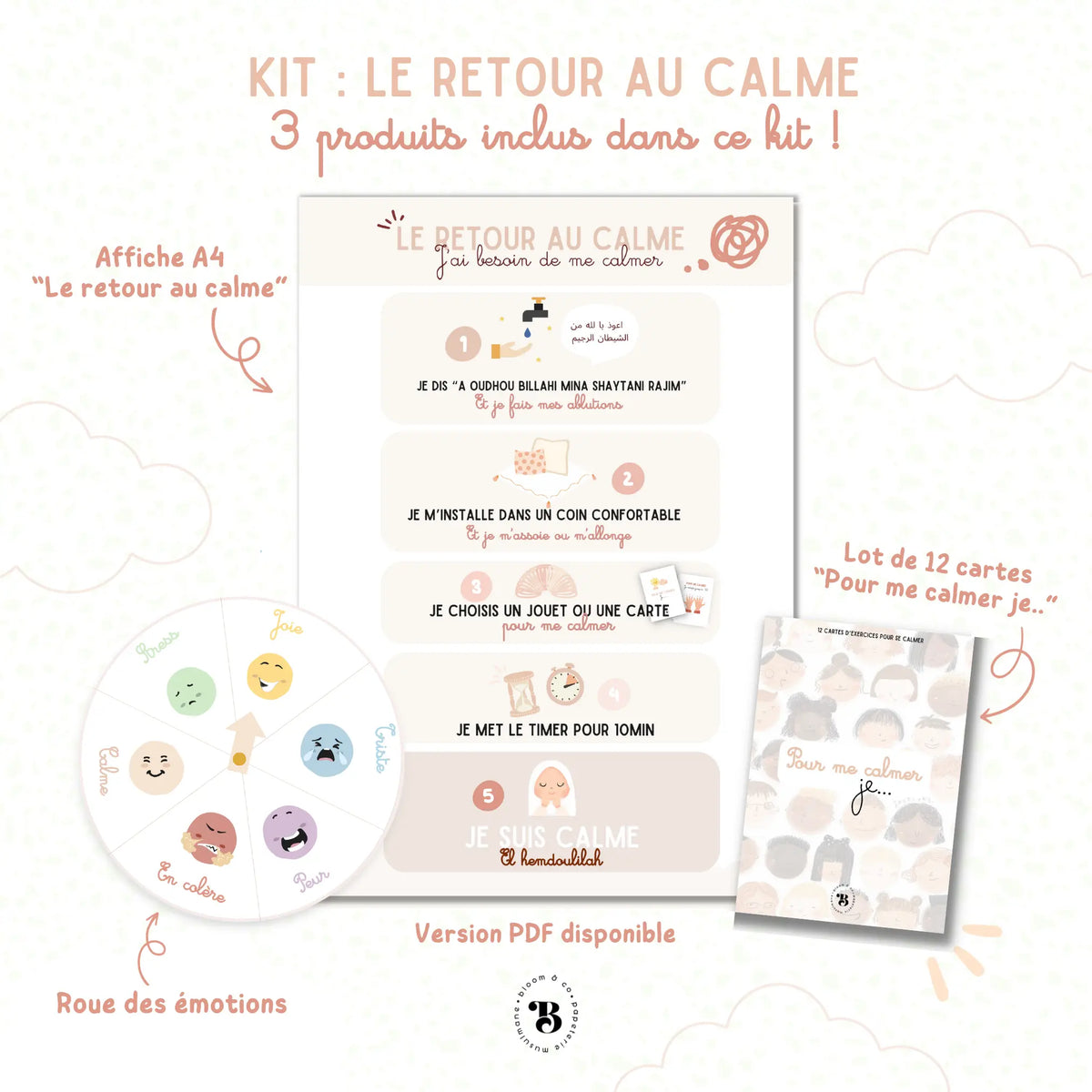 Kit : Le retour au calme Bloom and co papeterie