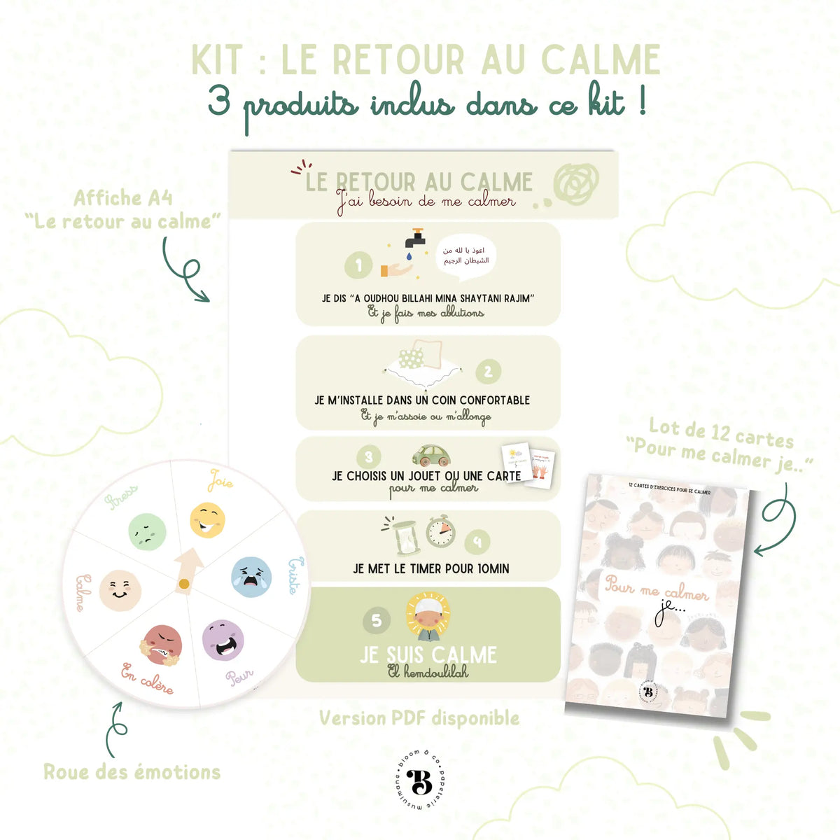 Kit : Le retour au calme Bloom and co papeterie