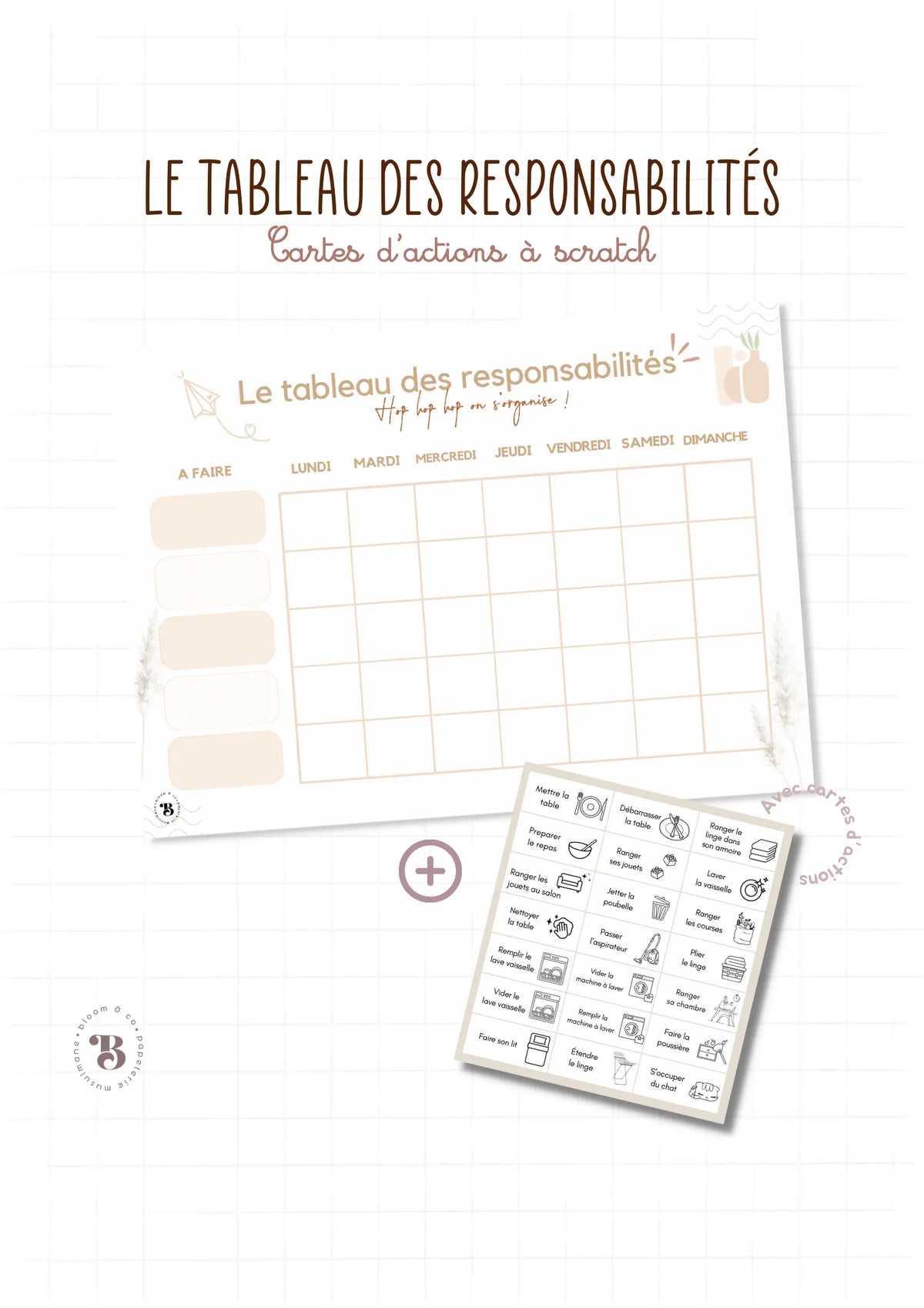 Tableau des responsabilités Bloom and co papeterie
