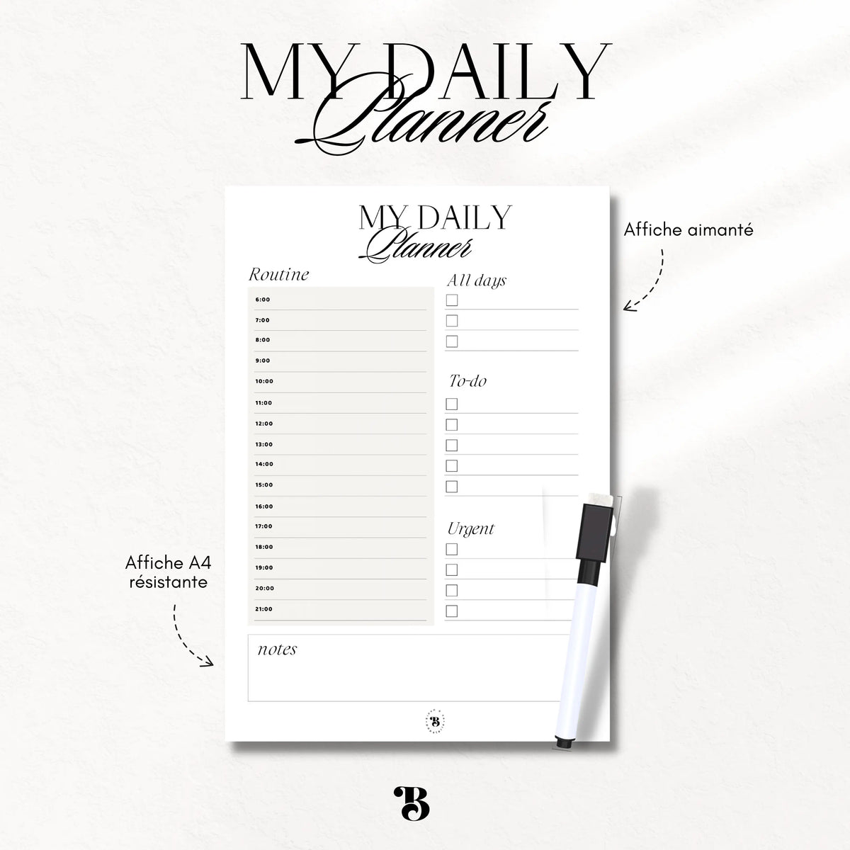 Organisateur : My daily Planner Bloom and co papeterie