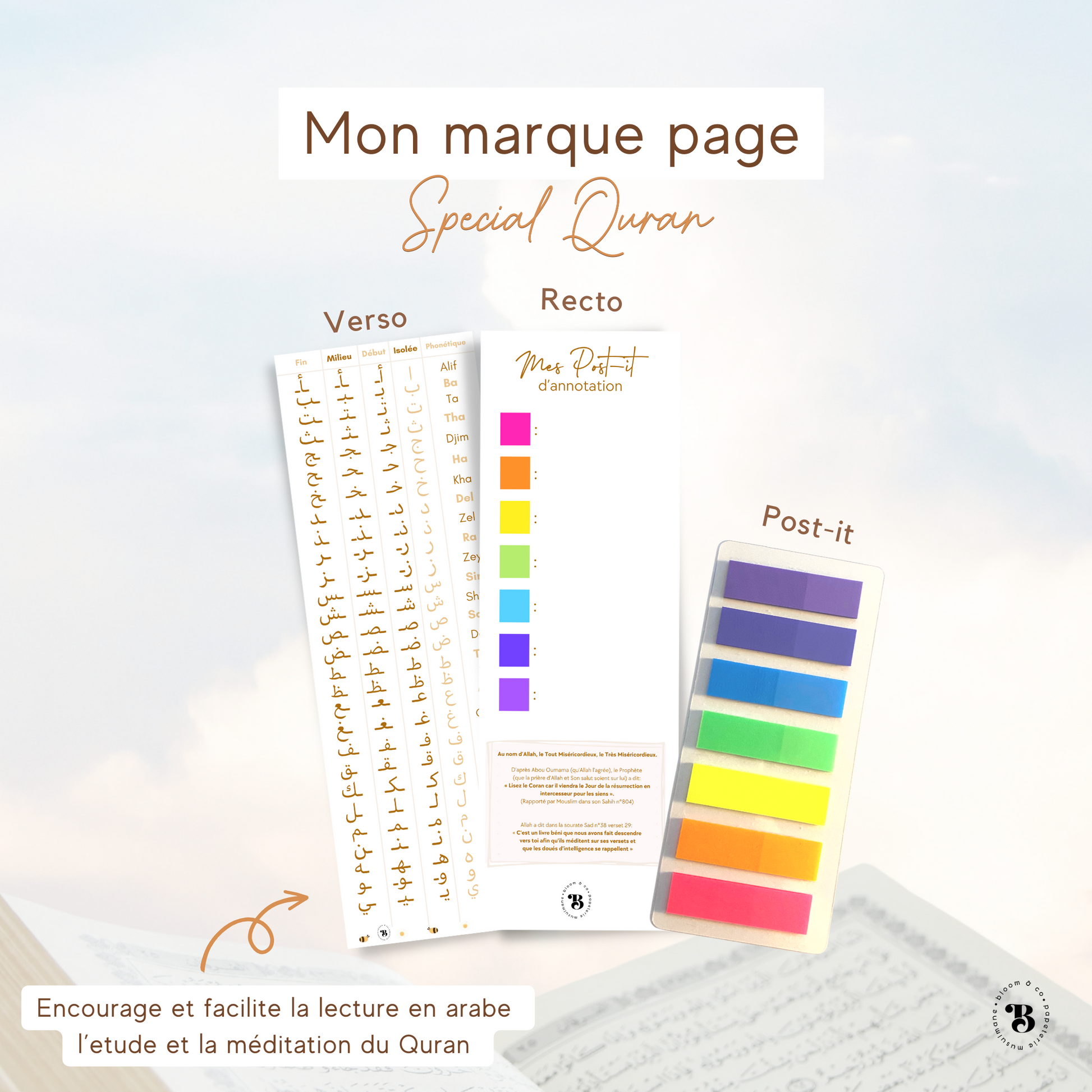 Support coran et marque page - Little Intention