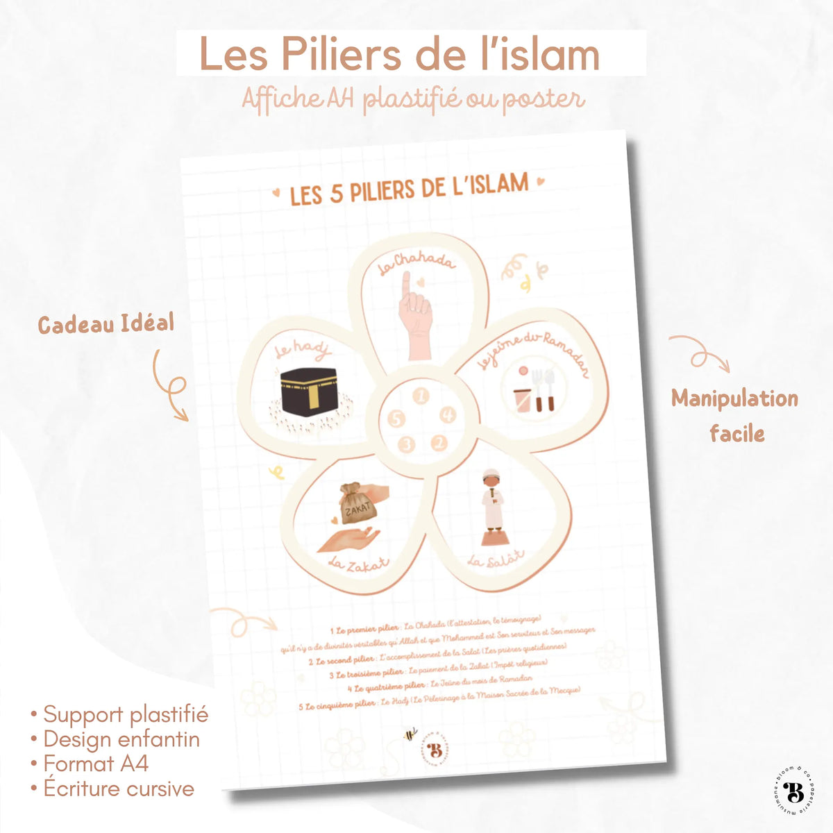 Les piliers de l'islam Bloom and co papeterie