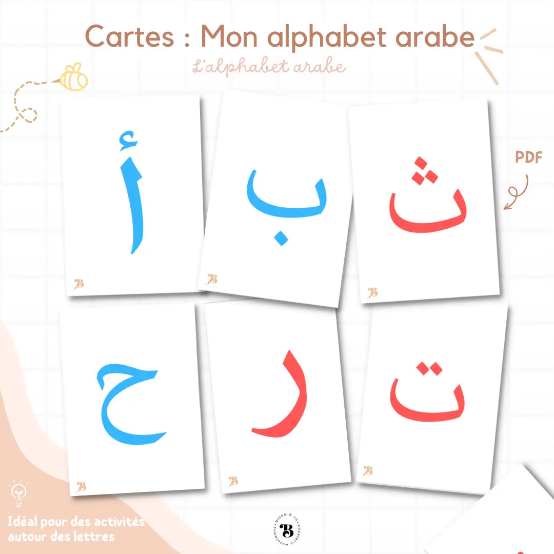 Cartes : Mon alphabet arabe Bloom and co papeterie
