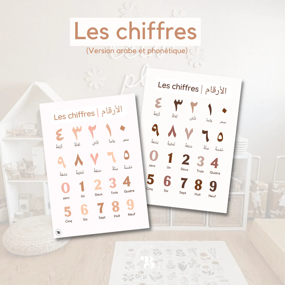 Affiche : Les Chiffres Bloom and co papeterie