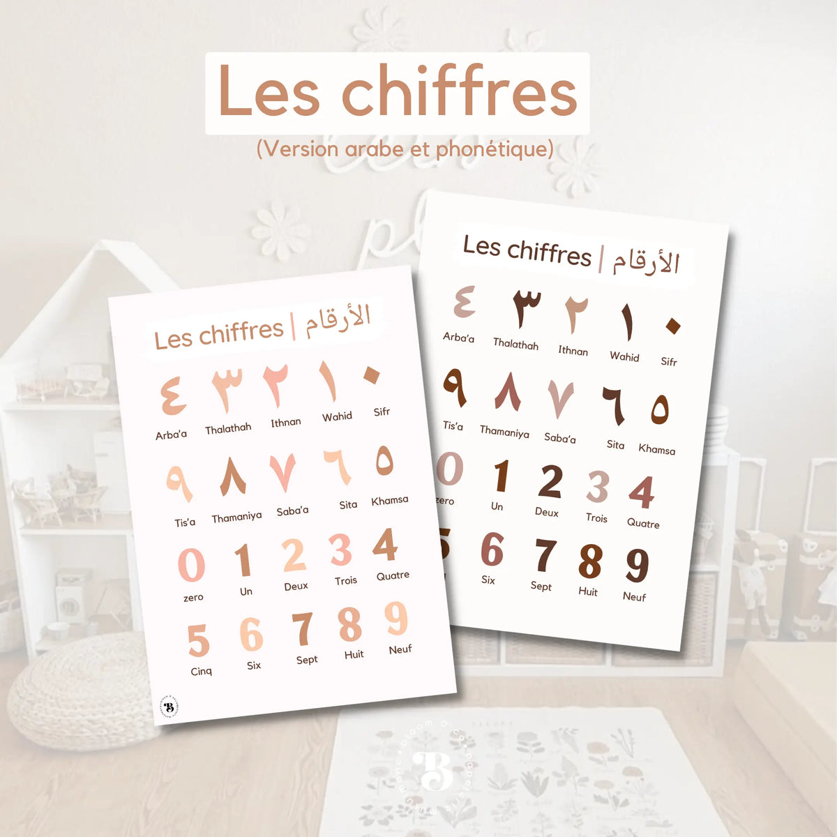 Affiche : Les Chiffres Bloom and co papeterie