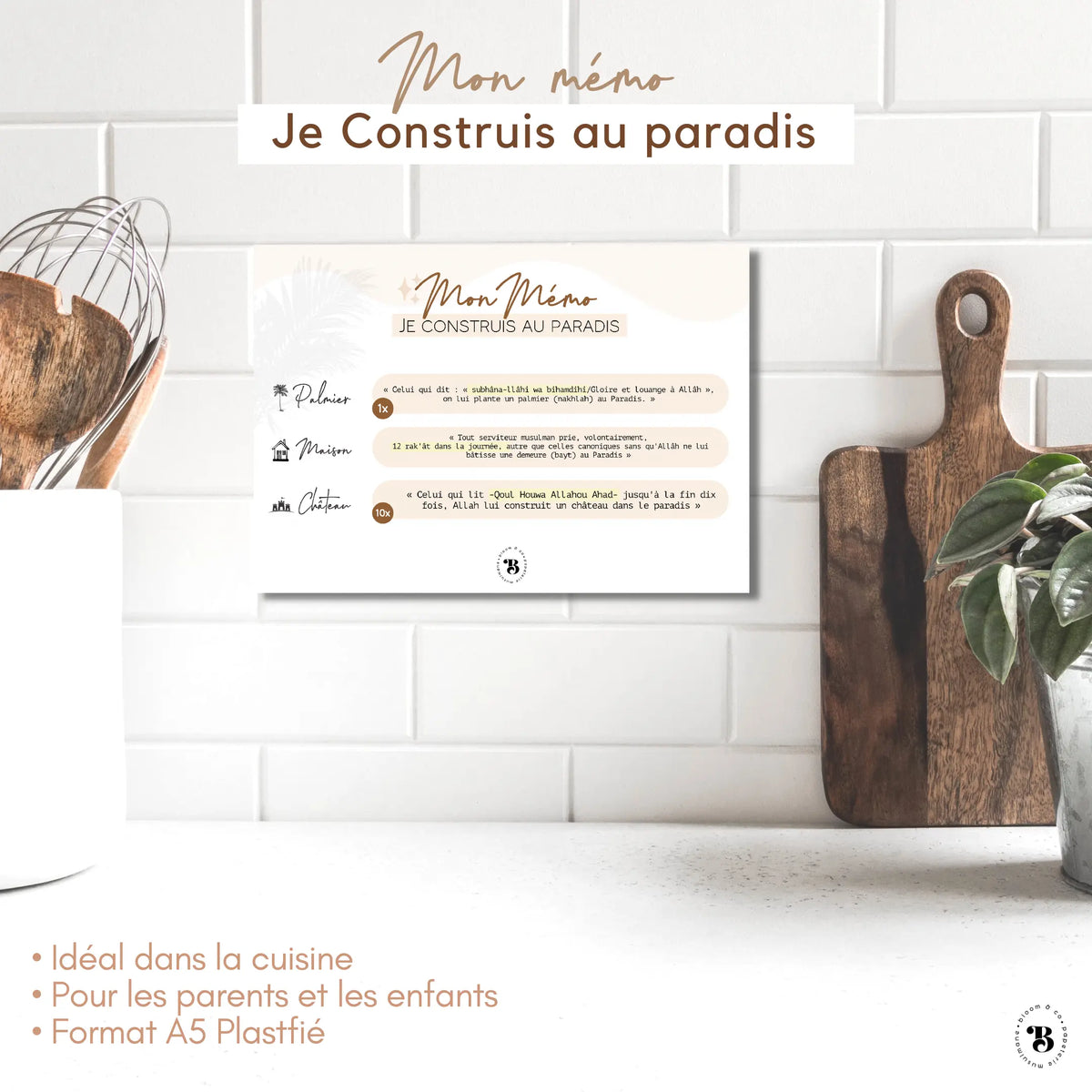 Mémo : Je construis au Paradis Bloom & co papeterie